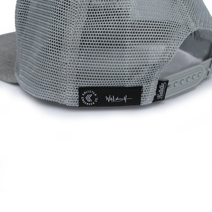 Great White Shark Hat in Grey - Side Patch