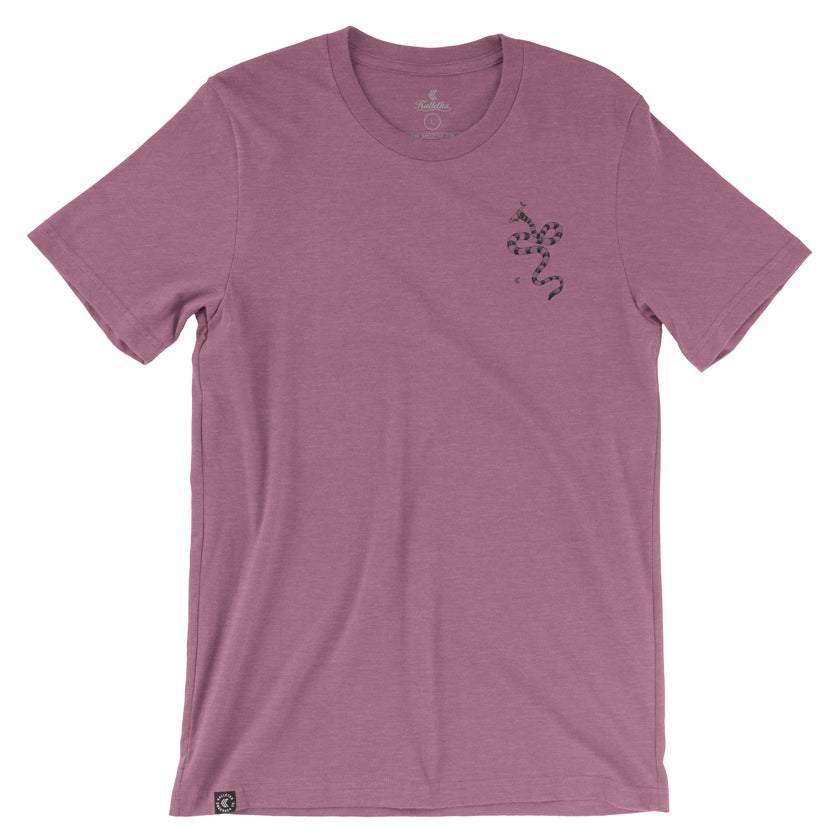 Kalletka Sea Krait graphic t-shirt in mauve, front view