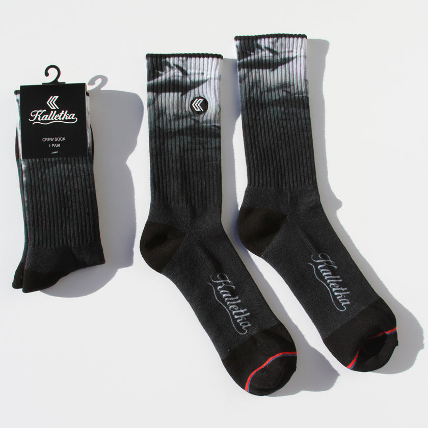 Crew socks with black and white Bluefin Tuna design