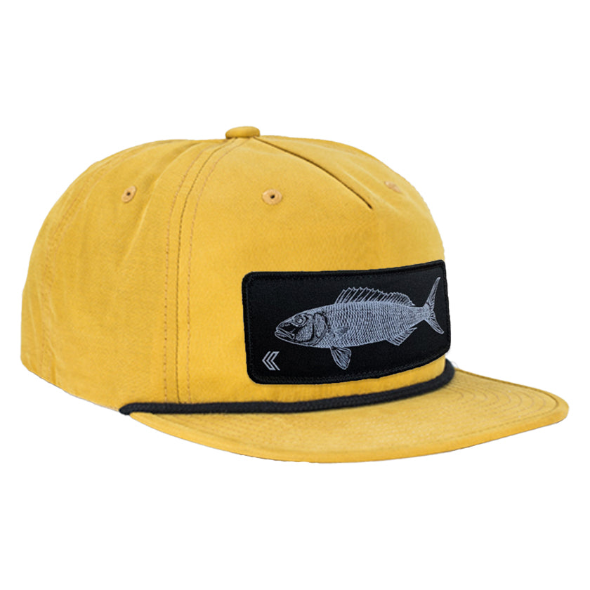 UKU patch Hat (black) on Gold Unstructured hat