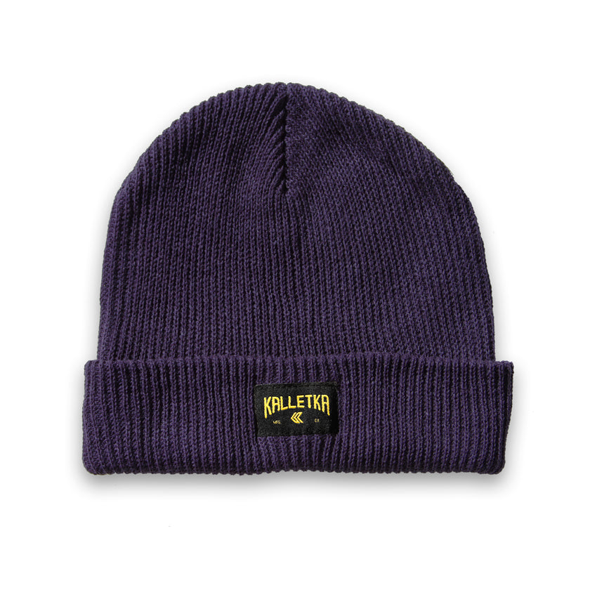 Arch Label Beanie--Navy