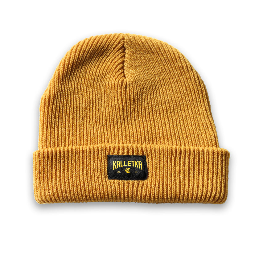 Arch Label Beanie--Wheat