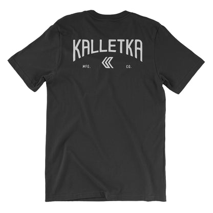 Kalletka Arch Logo T-Shirt in Black - Back View