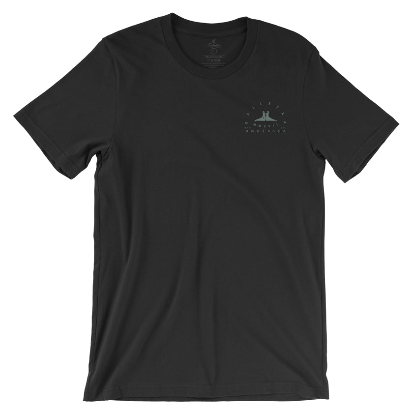 Elephant Seal Battle T-Shirt in Black - Front View