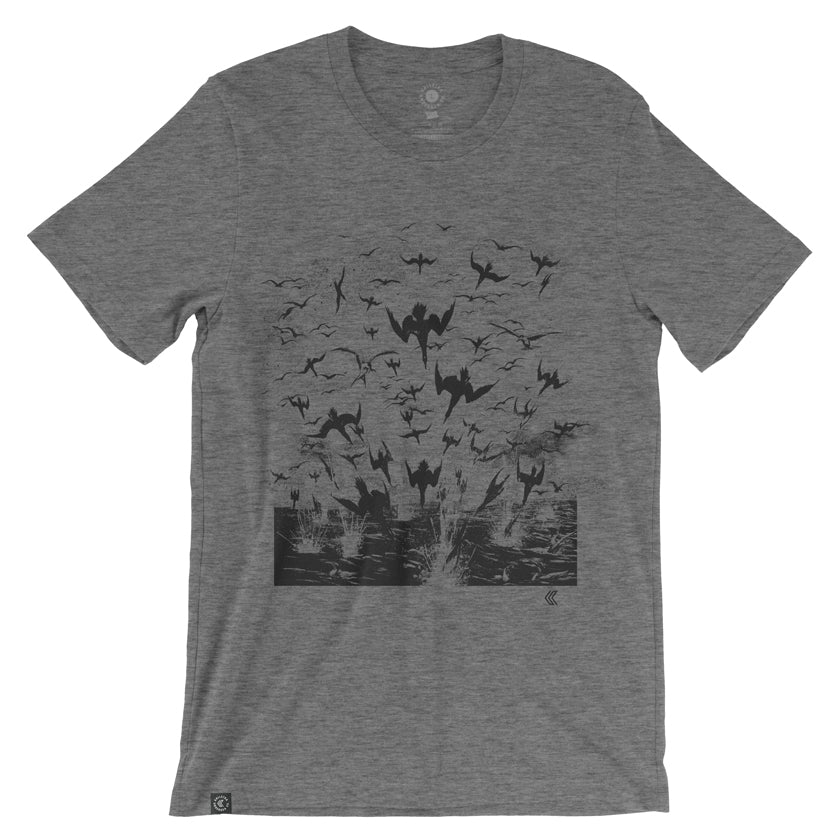 Bird Bomb T-Shirt--Salt and Pepper