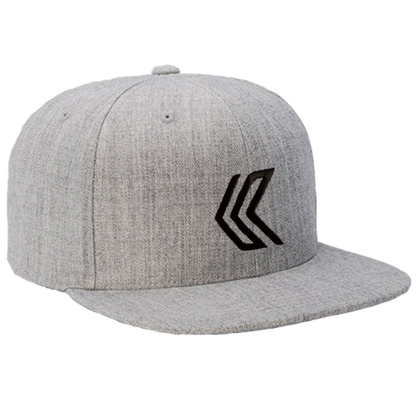 Embroidered Logo Wool-Blend Snapback--Grey