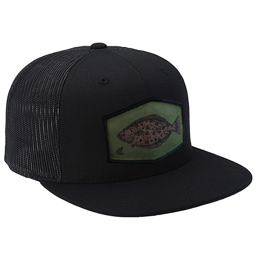 Fish Trout Icon Logo Classic Woven Circle Patch Snapback Trucker
