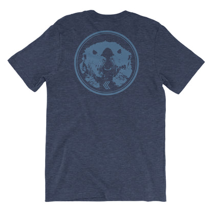 Youth Mad Otter T-Shirt in Navy, back view