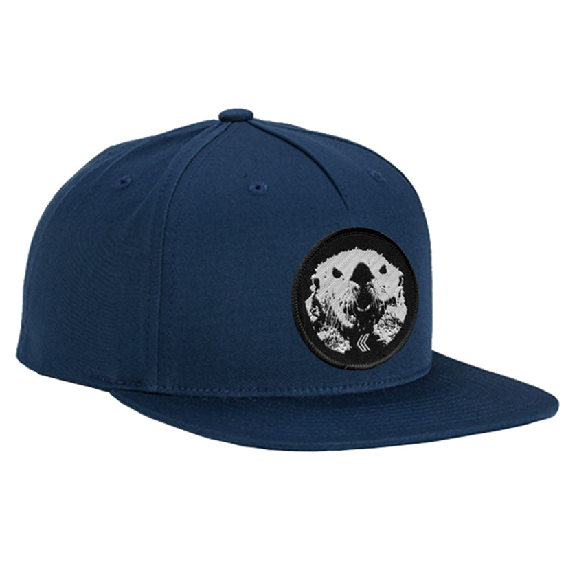 Mad Otter Cotton 5 Panel Snapback ---Navy