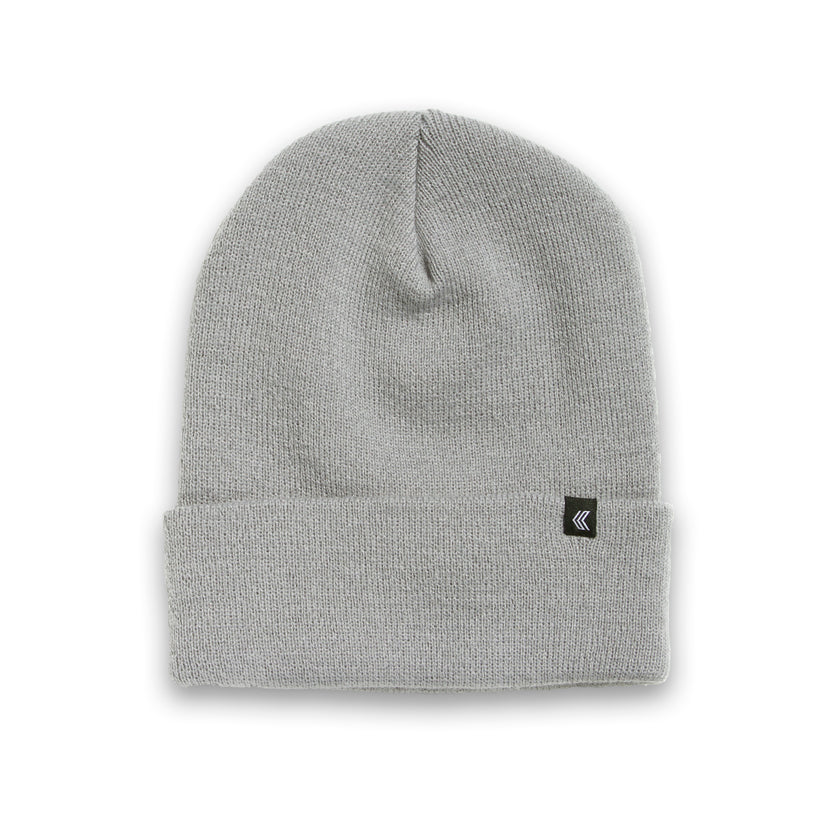 Minimal Black Label Beanie--Grey