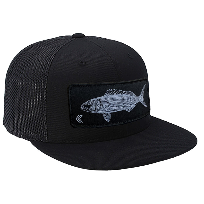 Uku Patch Mesh Back Trucker ---Black/Black-Black Patch