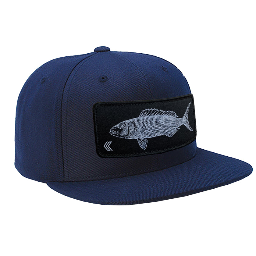 Uku Patch Wool Blend Trucker ---Navy-Black Patch