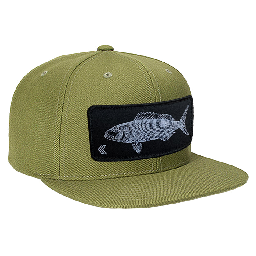 Uku Patch Wool Blend Trucker ---Olive-Black Patch