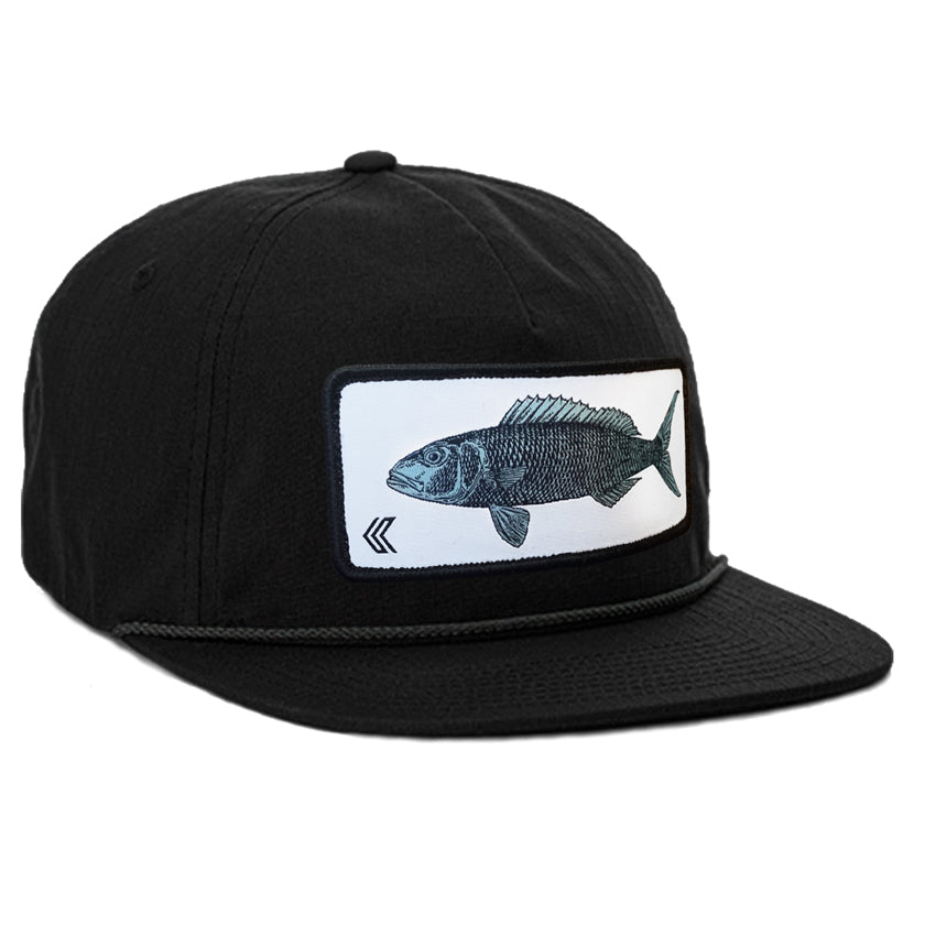 Uku Patch Unstructured hat ---Black/Black-White Patch